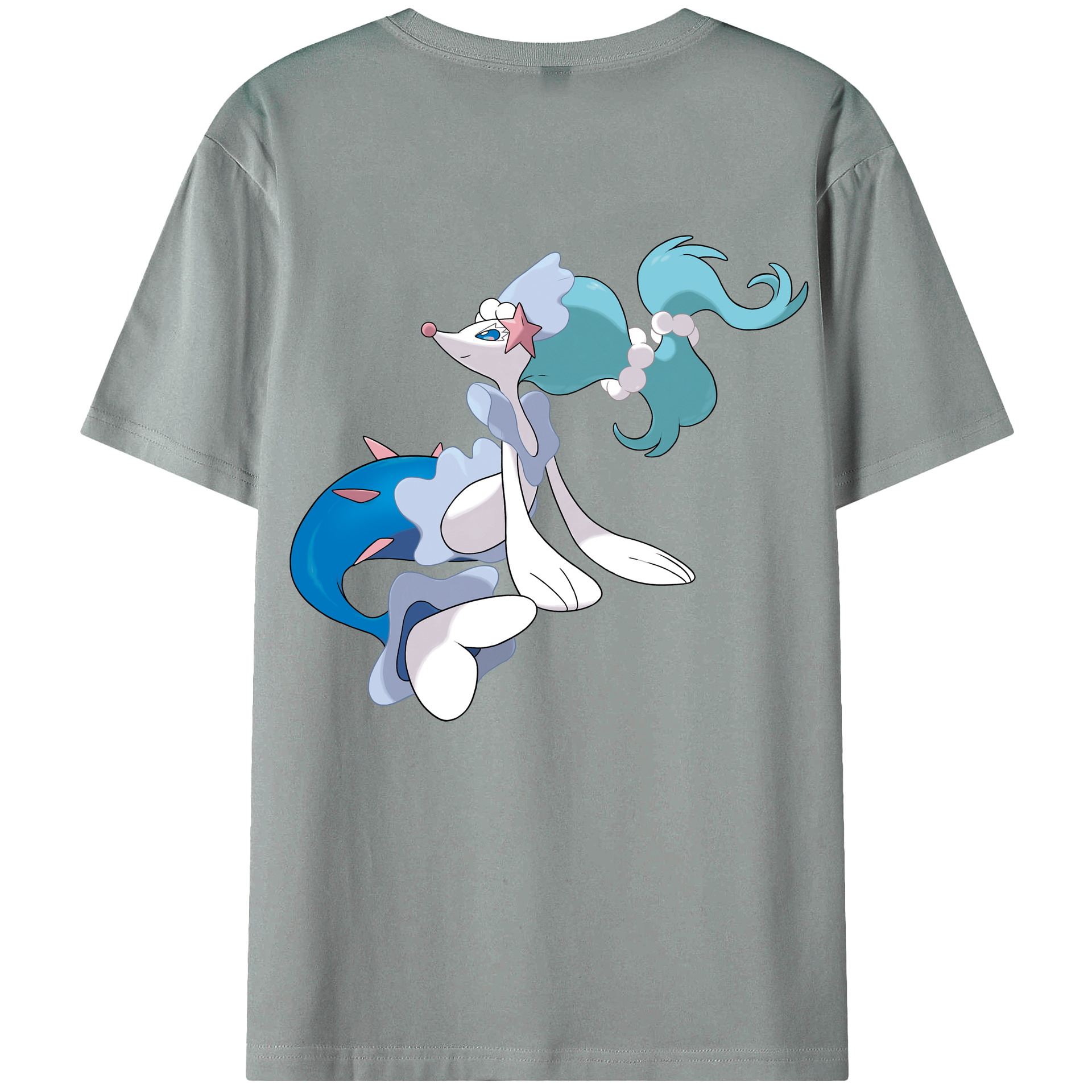 （画像用） ポケットモンスター Pokémon 綿100％ メンズ半袖Tシャツ（バックプリント） 通気性